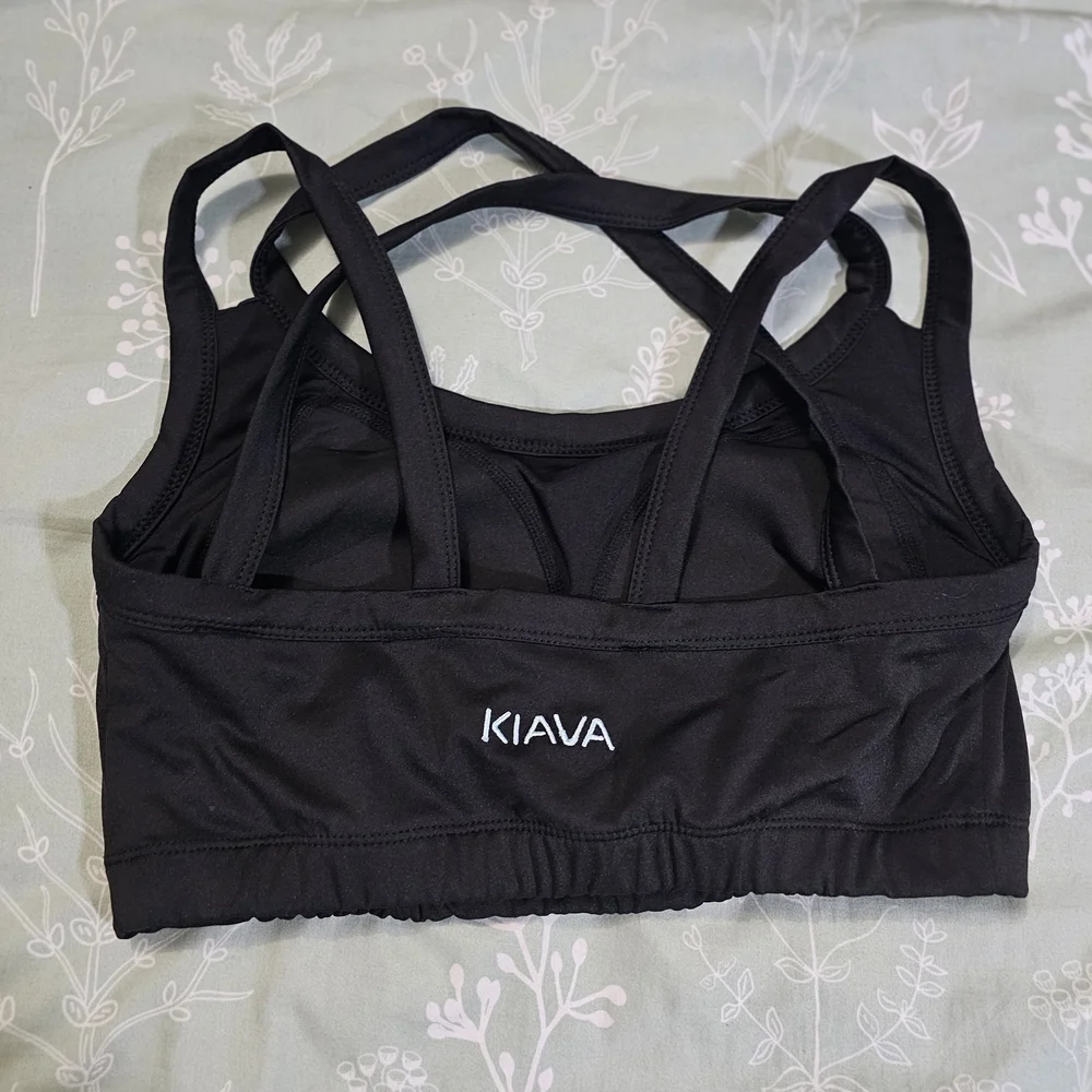 KIAVA Black Sports Bras Supportive Intimates - Picture 6 of 10